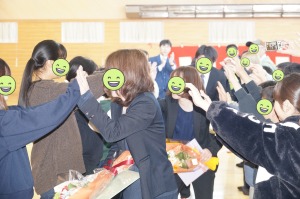 アーチでお見送り